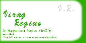 virag regius business card